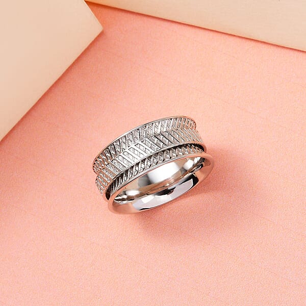 Sterling Silver Fancy Ring Anxiety Ring For Women Fidget Rings For Anxiety For Women Promise Rings 5 Grams