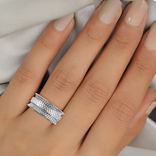 Sterling Silver Fancy Ring Anxiety Ring For Women Fidget Rings For Anxiety For Women Promise Rings 5 Grams
