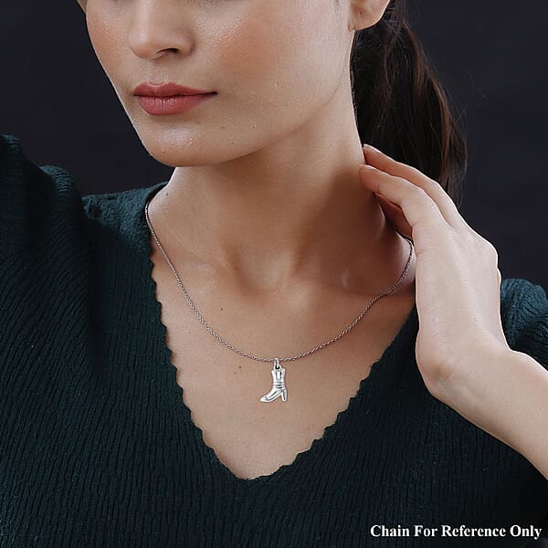 Sterling Silver High Heels Pendant Without Chain 3 Grams