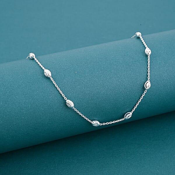 Sterling Silver Over The Moon Necklace 18 Inches 4.3 Grams