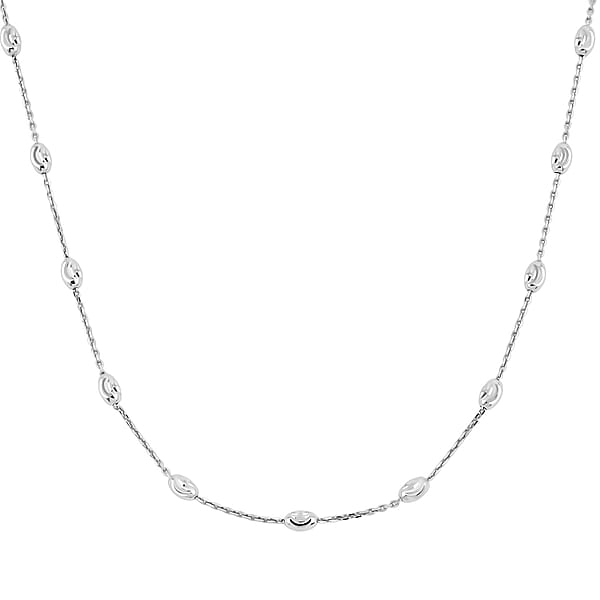 Sterling Silver Over The Moon Necklace 18 Inches 4.3 Grams