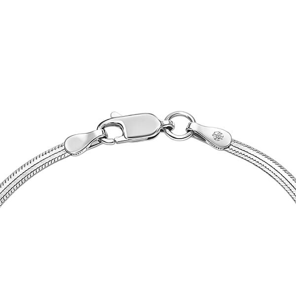 Sterling Silver Textured Snake Necklace 18 Inches 3.50 Grams