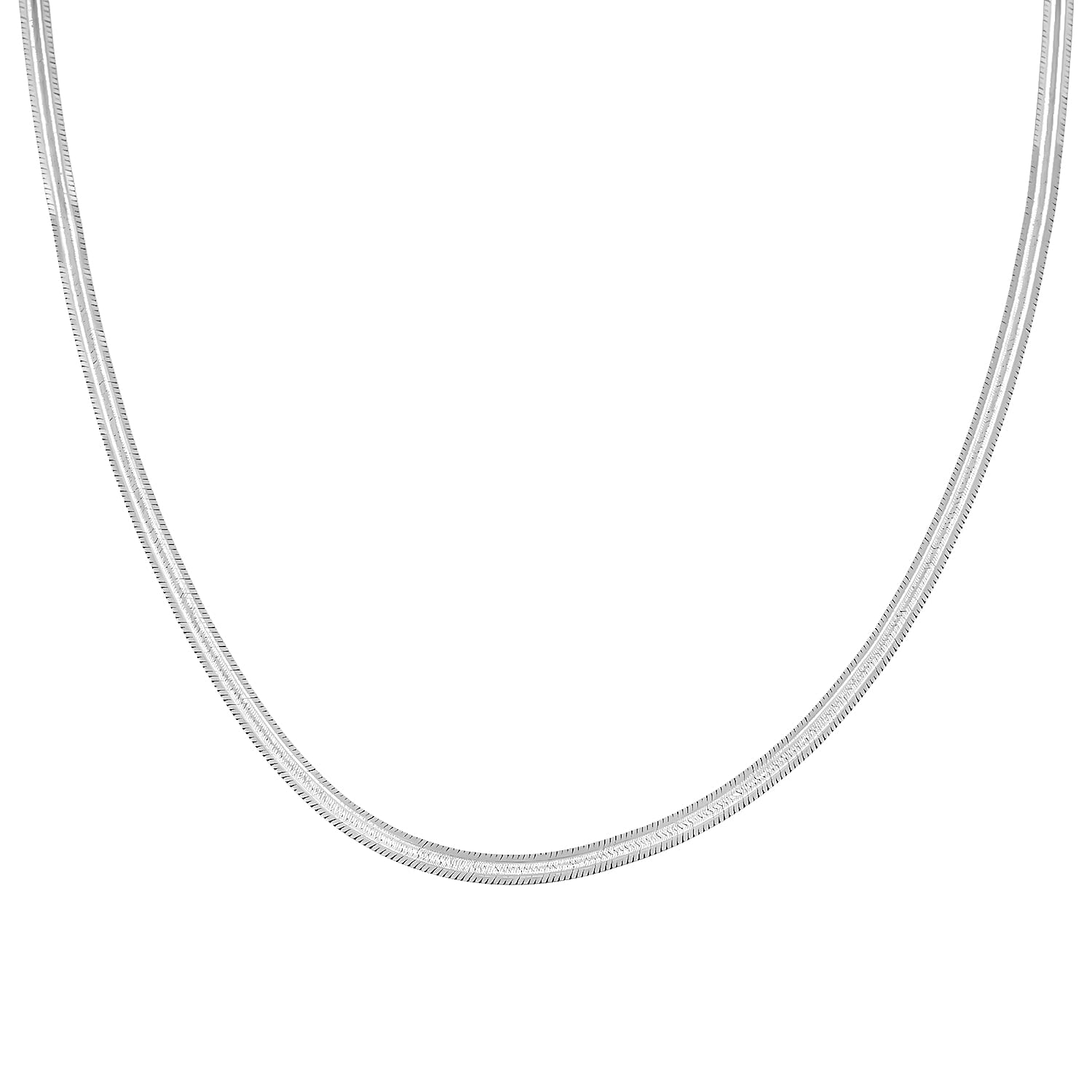 Sterling Silver Textured Snake Necklace 18 Inches 3.50 Grams