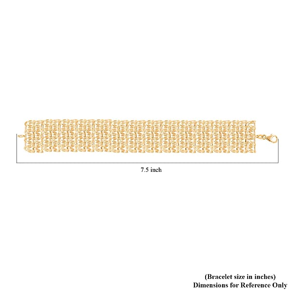 Stravaganza Italian 14K Yellow Gold Bracelet (7.50 In) 20.43 Grams