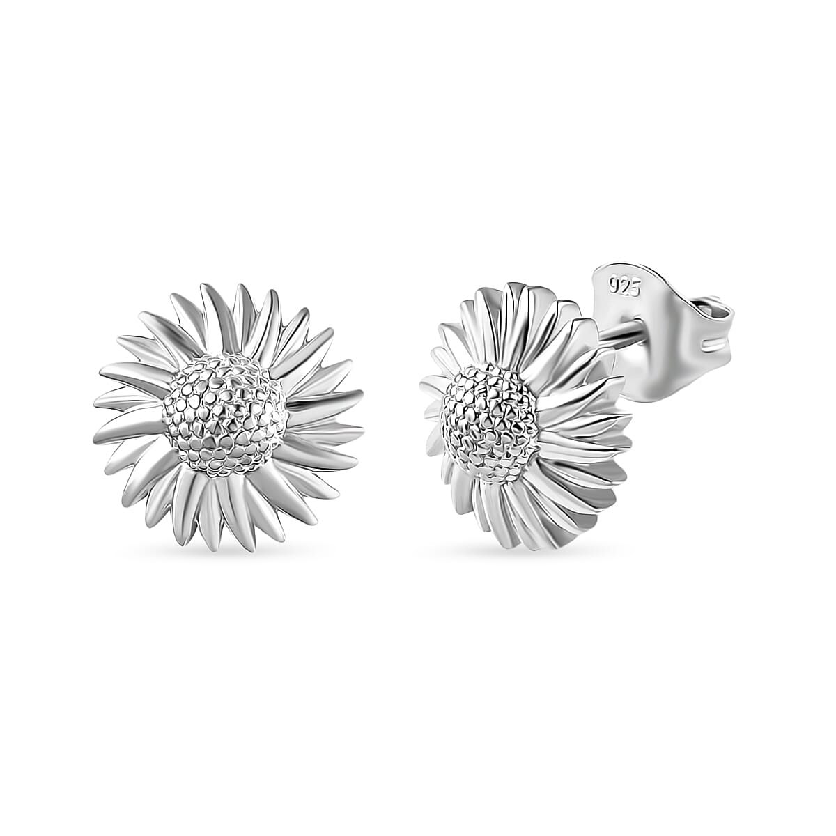 Sunflower Earrings in 10K White Gold 2.70 Grams (Del. in 10-12 Days)