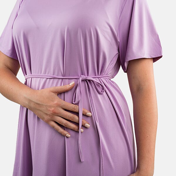 Tamsy Lilac Midi Dress With Removable Waist Tie - US Medium