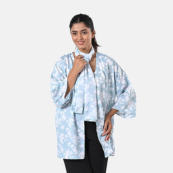 TAMSY Mint 3 Piece Kimono Scarf And Scrunchie Set - One Size Fits Most