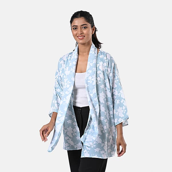 TAMSY Mint 3 Piece Kimono Scarf And Scrunchie Set - One Size Fits Most