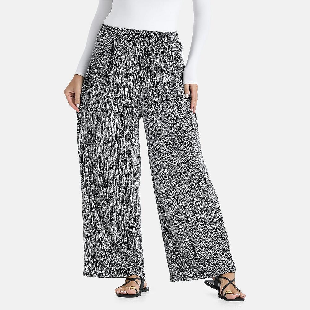 Tamsy Silver Lurex Sparkly Sequins Print Pant- One Size fits Most
