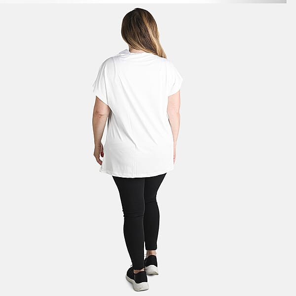 TAMSY White Rhinestone Half Top– One Size Fits Most