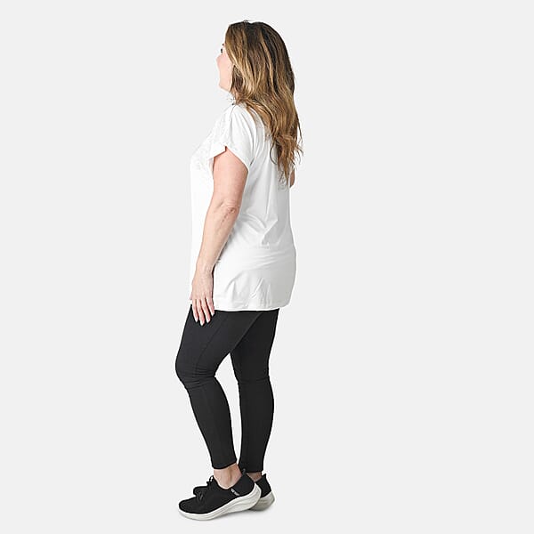 TAMSY White Rhinestone Half Top– One Size Fits Most