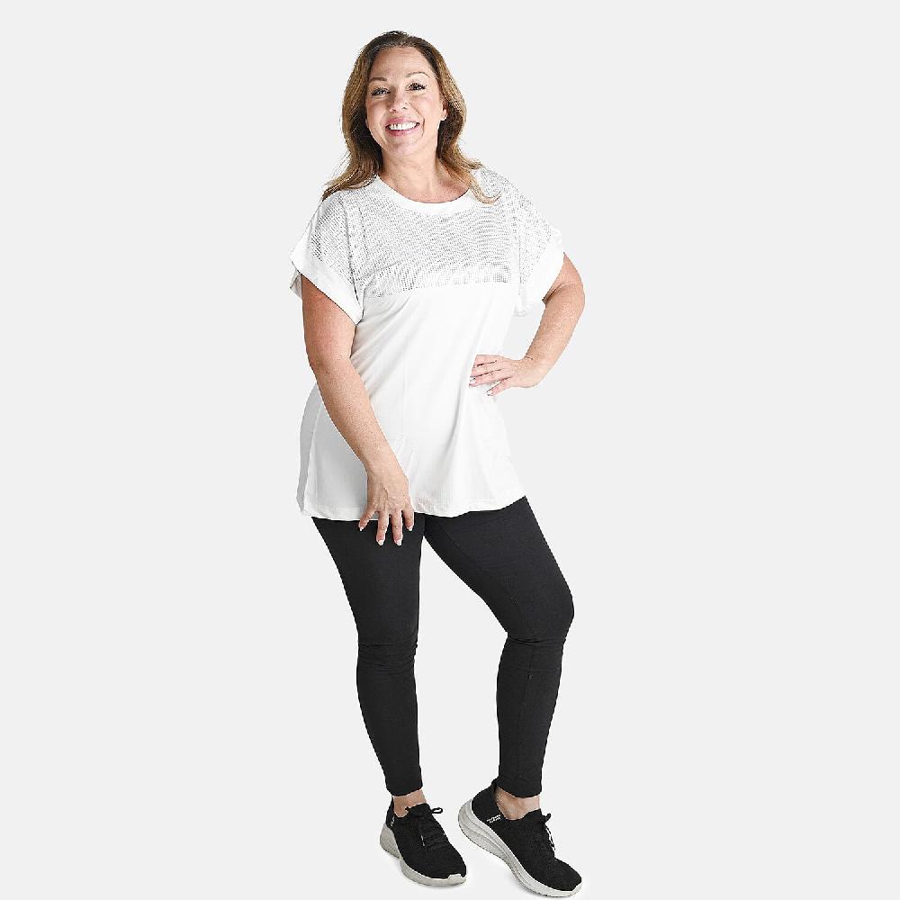 TAMSY White Rhinestone Half Top– One Size Fits Most