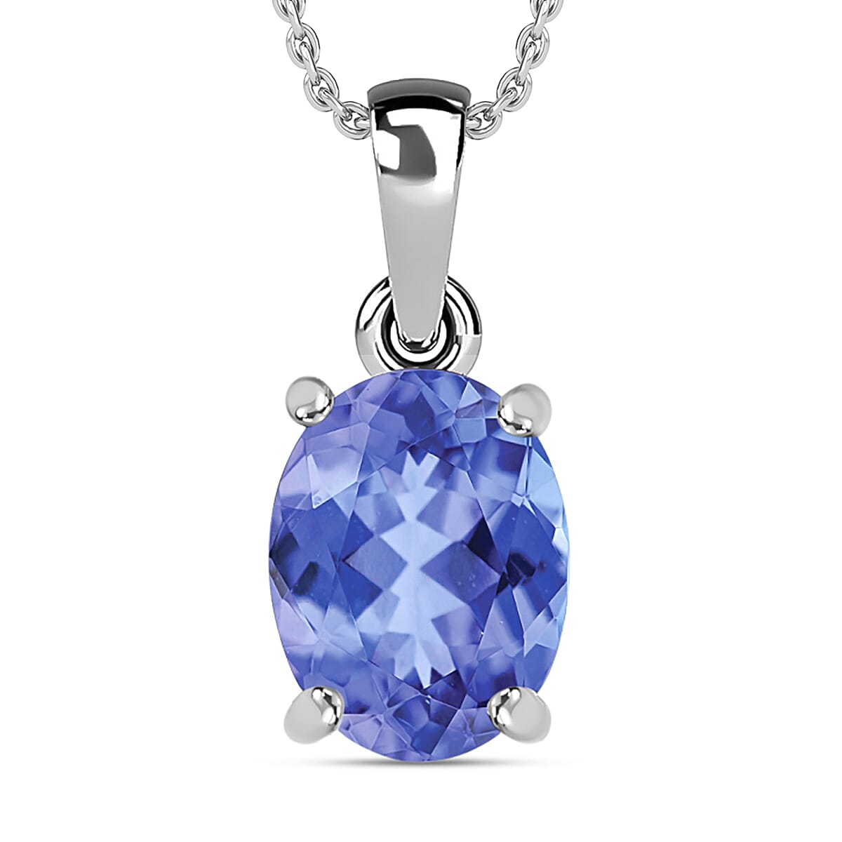 Tanzanite 3.05 ctw Solitaire Pendant Necklace 20 Inches in Vermeil Yellow Gold Over Sterling Silver (Del. in 10-12 Days)