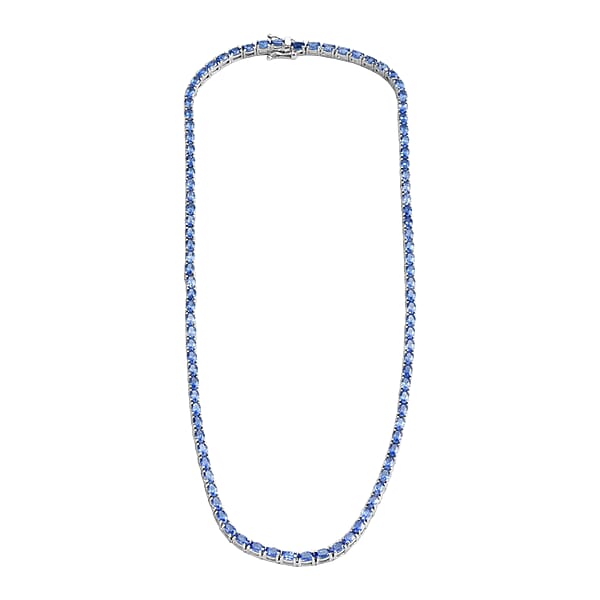 Tanzanite Platinum Over Sterling Silver Necklace (20 In) 24.00 Ctw