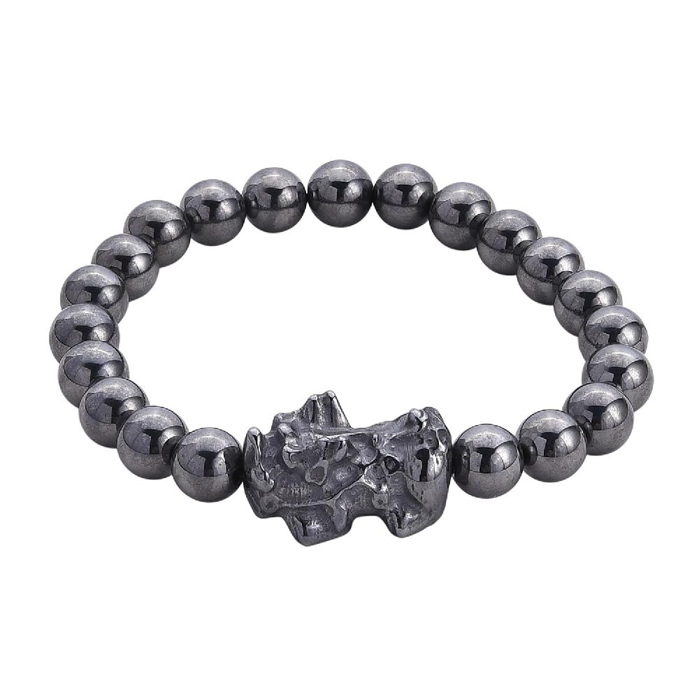 Terahertz 104.00 ctw Beaded and Carved Stretch Bracelet (6.5-7In)