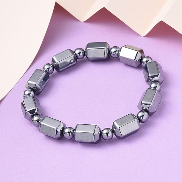 Terahertz 113.65 Ctw Beaded Stretch Bracelet (6.5-7In)