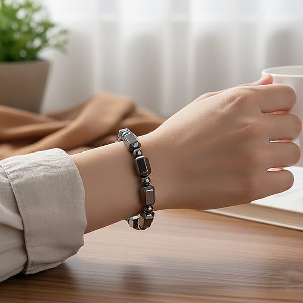 Terahertz 113.65 Ctw Beaded Stretch Bracelet (6.5-7In)