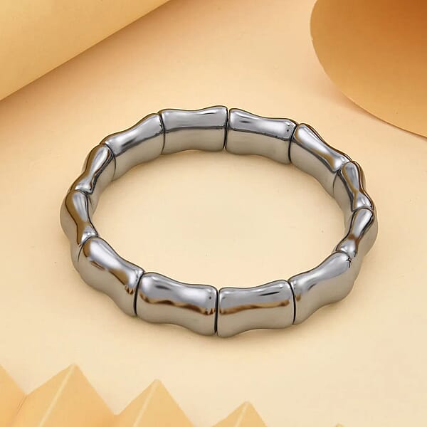Terahertz 123.00 Ctw Bamboo Stretchable Bracelet