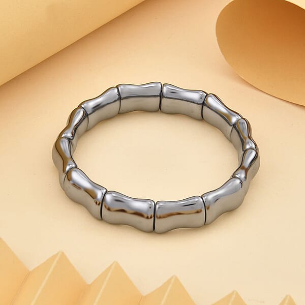 Terahertz 123.00 Ctw Bamboo Stretchable Bracelet