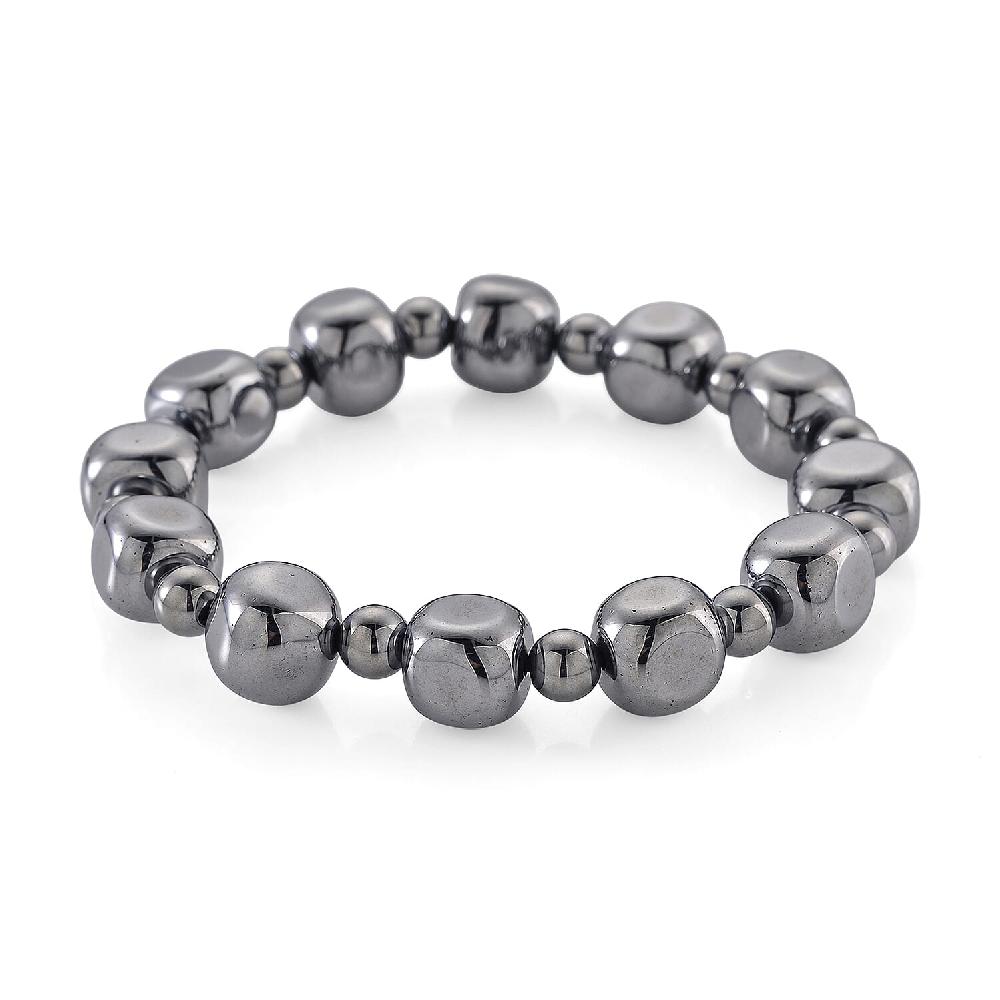 Terahertz 130.00 ctw Cushion and Beaded Stretch Bracelet