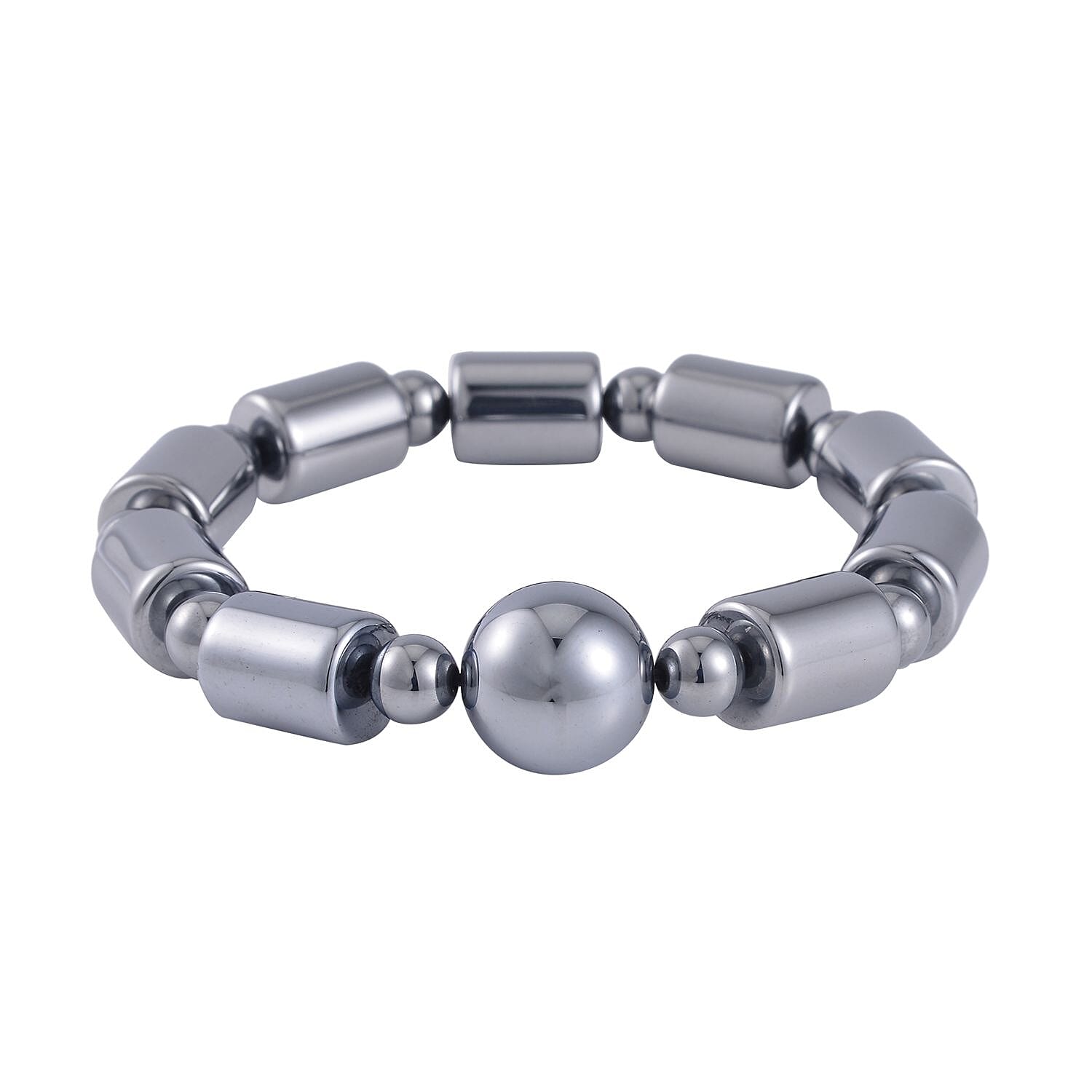 Terahertz 143.00 ctw Beaded and Barrel Stretch Bracelet