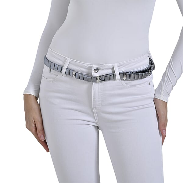 Terahertz 1550.00 Ctw Waist Chain In Silvertone 48 Inches