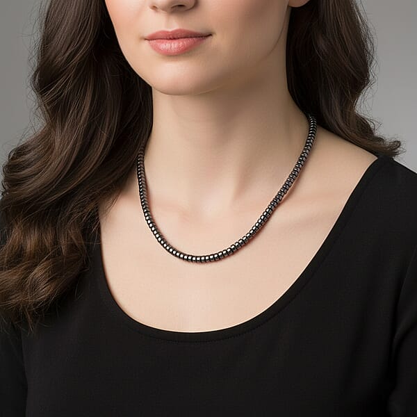 Terahertz 220.00 Ctw Beaded Necklace In Stainless Steel 20 Inches