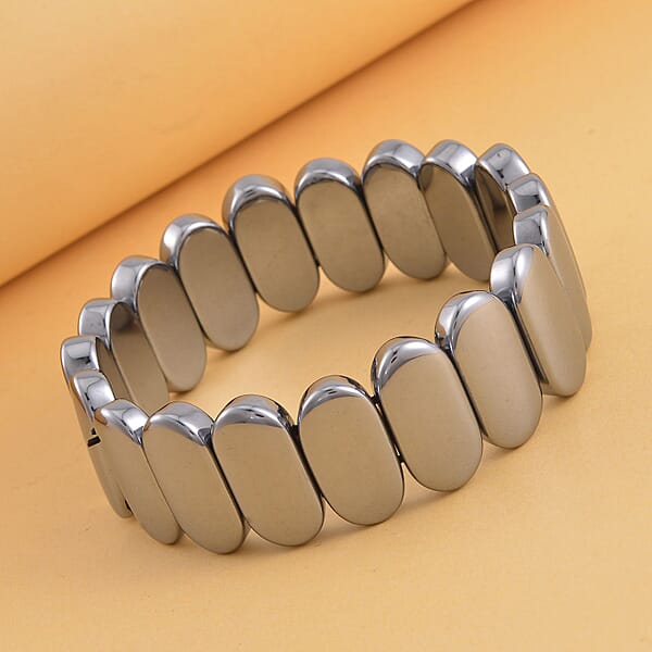 Terahertz 230.00 Ctw Oval Block Stretch Bracelet