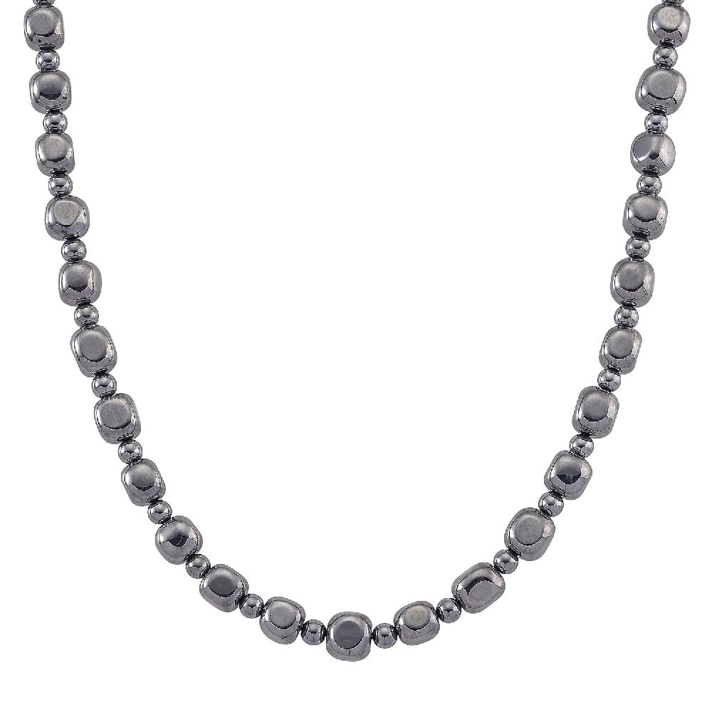 Terahertz 240.00 ctw Cushion and Beaded Necklace in Stainless Steel 18-20 Inches