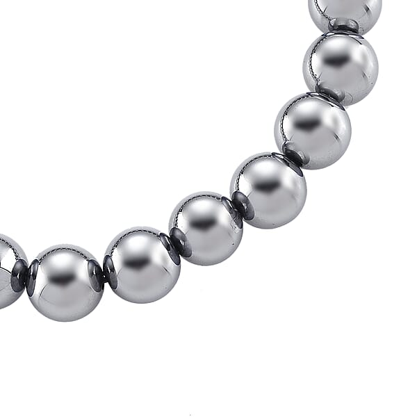 Terahertz 285.00 Ctw Palm Stone And Beaded Stretch Bracelet (6.5-7In)