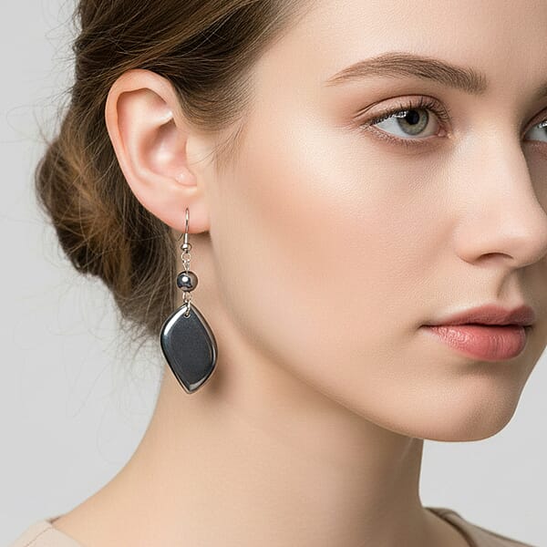 Terahertz 30.00 Ctw Fancy Teardrop Earrings In Stainless Steel