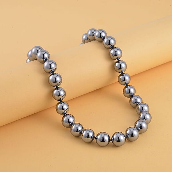 Terahertz 580.00 Ctw Beaded Necklace In Stainless Steel 20 Inches