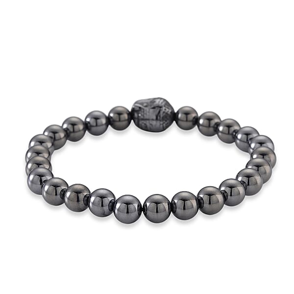 Terahertz 80.00 Ctw Beaded Stretch Bracelet With Buddha Charm