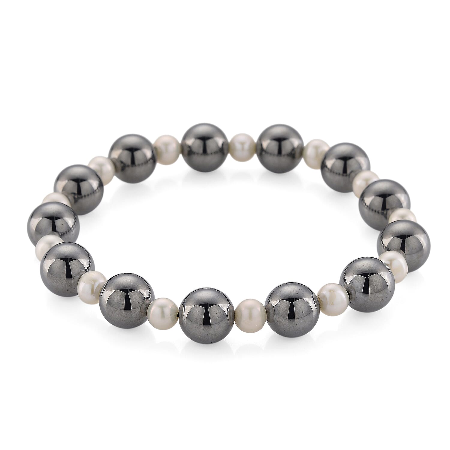 Terahertz 86.00 ctw Beaded and Freshwater Pearl Stretch Bracelet