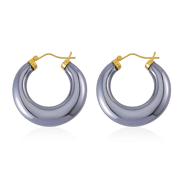 Terahertz Hoop Earrings In Vermeil YG Over Sterling Silver 63.75 Ctw
