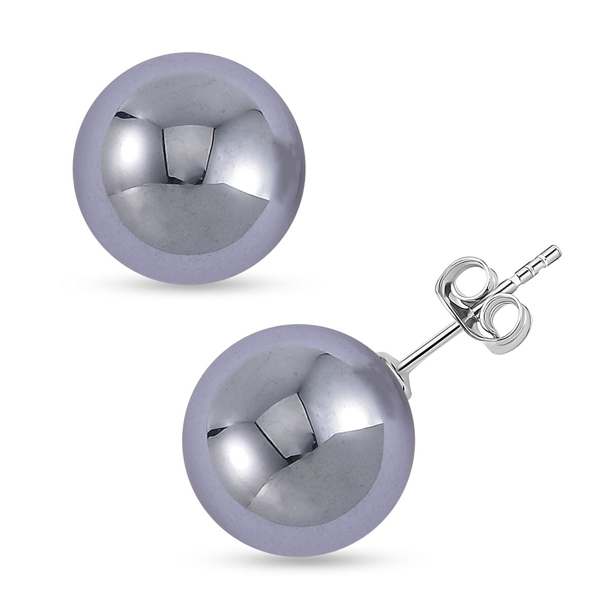 Terahertz Solitaire Stud Earrings in Rhodium Over Sterling Silver 22.50 ctw