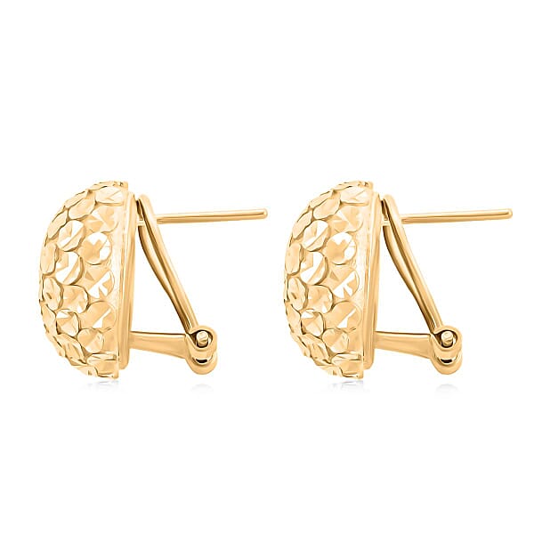 Textured Stud Earrings In 14K Yellow Gold 4.22 Grams