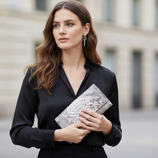 The Grand Pelle Handcrafted Natural Genuine Leather Envelope Clutch Bag
