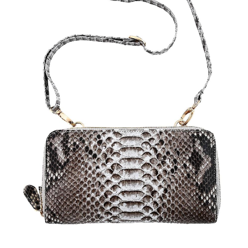 The Grand Pelle Natural 100% Genuine Python Leather Crossbody Wallet