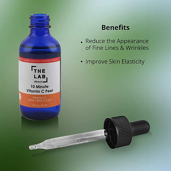 The Lab Direct 10 Minute Vitamin C Peel 2oz (Made In USA) Anti Wrinkle Anti Aging Skin Care Products (Ships In 5-7 Business Days)