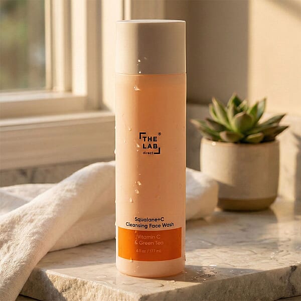 The Lab Direct Squalane Plus C Cleansing Face Wash (6 Oz) Face Cleanser For Oily Skin Best Facial Cleanser