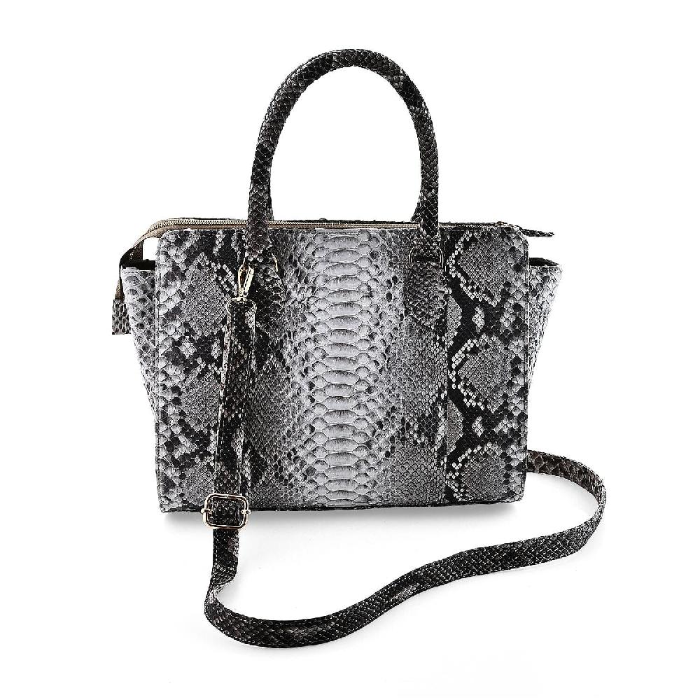 The Pelle Collection Natural Color 100% Genuine Python Leather Tote Bag for Women Satchel Purse Shoulder Handbag Designer Tote Bag