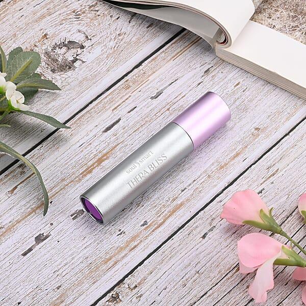 Therabliss Red Light Physiotherapy Flashlight - Silver With Purple (2200 MAh Battery Included)