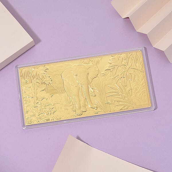 TLV 24K Golden Royal Elephant Emboss Sheet (15.5x7.5cm) 100mg