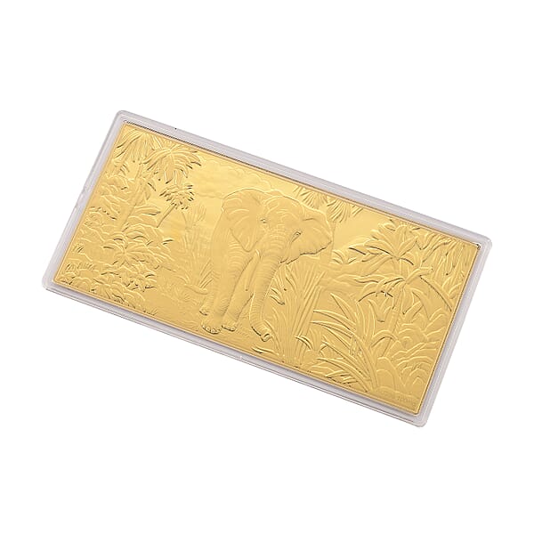 TLV 24K Golden Royal Elephant Emboss Sheet (15.5x7.5cm) 100mg