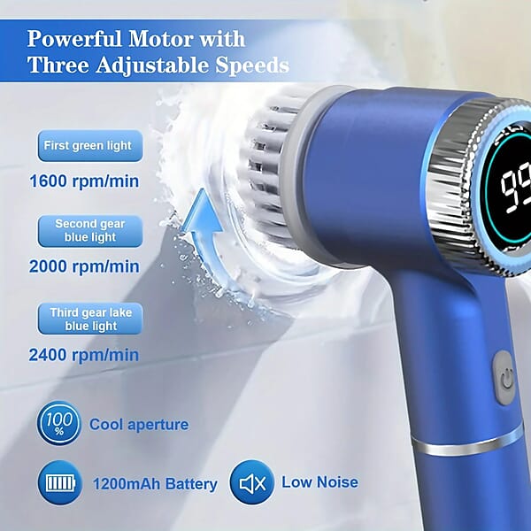 Total Vision 5pc Rechargeable Electric Spin Scrubber Set