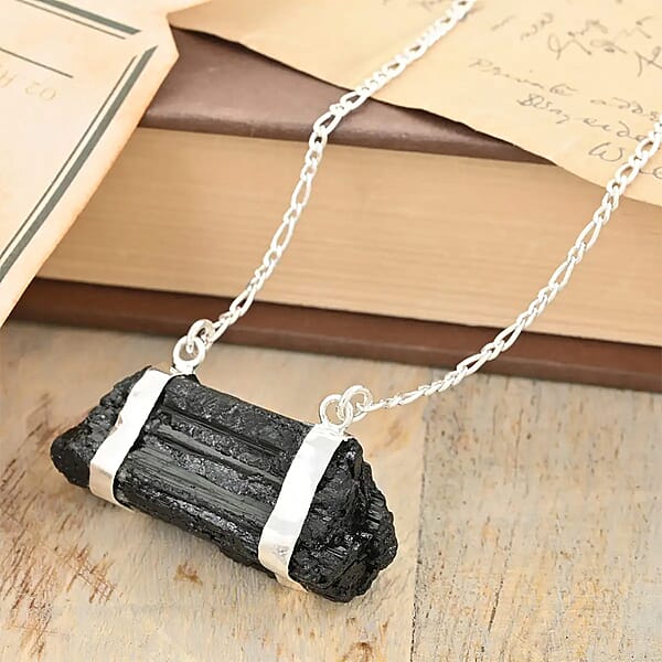 Tourmaline 73.50 Ctw Necklace In Silvertone 32-34 Inches