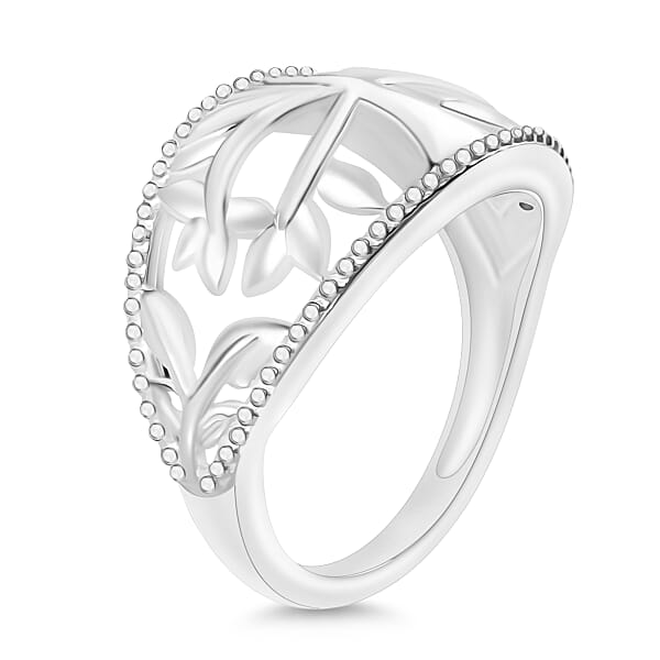 Tree Of Life Ring In 10K White Gold 3 Grams