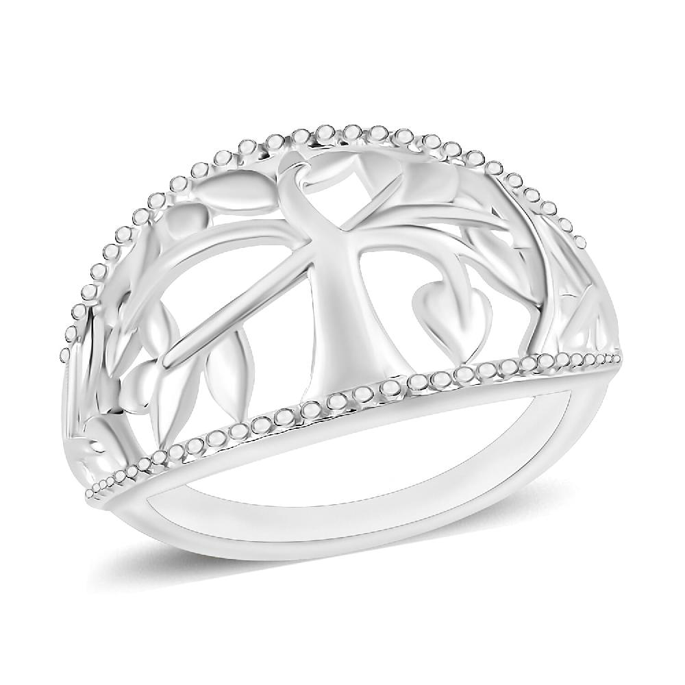 Tree of Life Ring in 10K White Gold 3 Grams