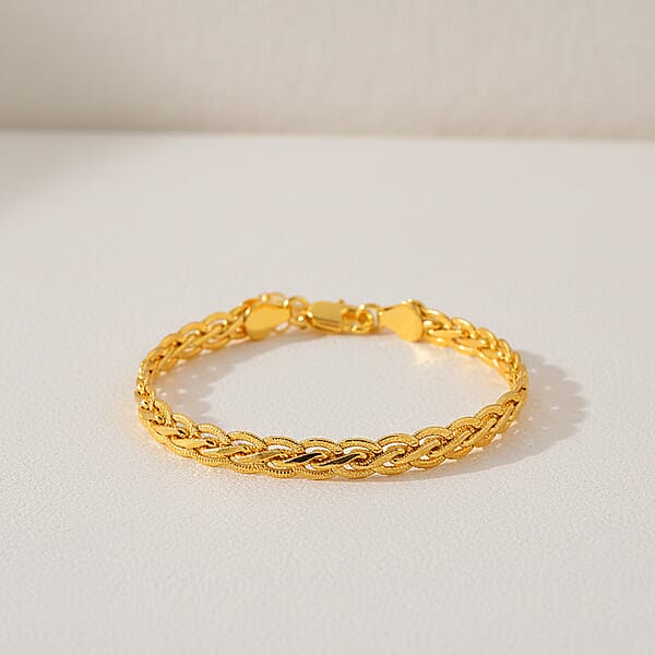 Twisted Link Bracelet In Goldtone (7.5-9.5In)